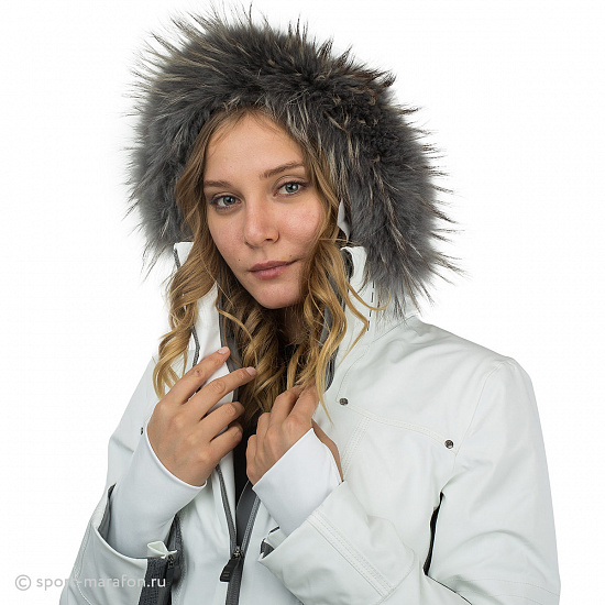 Куртка женская Mountain Force Rider Print White Linen Fur - Фото 14 большая
