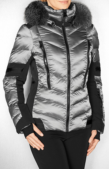 Куртка женская Toni Sailer Nele Splendid Fur Graphite - Фото 5 большая
