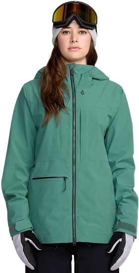 Куртка женская Volcom Cloudbreaker Stretch 30K Spruce Green - Фото 1 большая