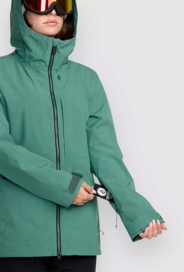 Куртка женская Volcom Cloudbreaker Stretch 30K Spruce Green - Фото 4 большая