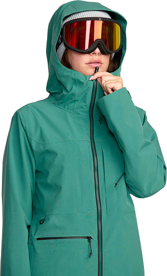 Куртка женская Volcom Cloudbreaker Stretch 30K Spruce Green - Фото 6 большая