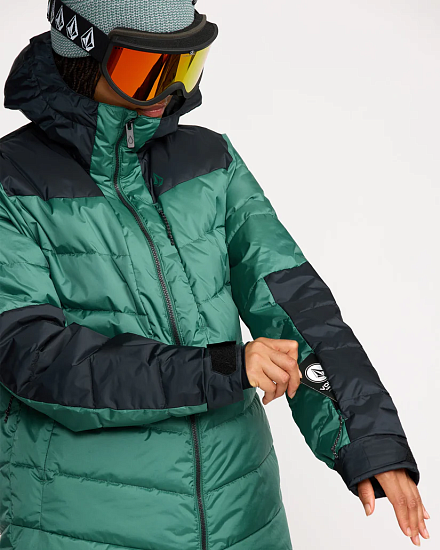 Куртка женская Volcom Estes Puff Spruce Green - Фото 6 большая
