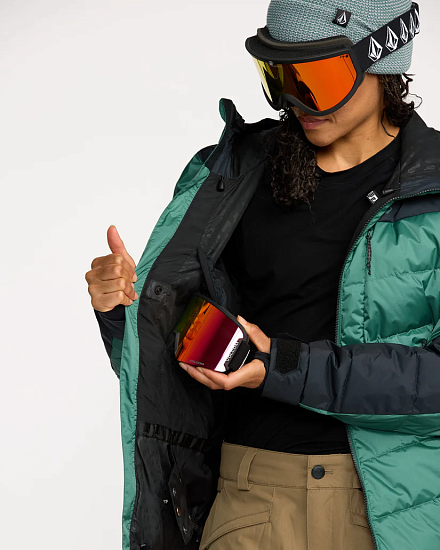Куртка женская Volcom Estes Puff Spruce Green - Фото 8 большая