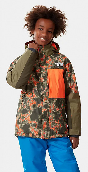 Куртка детская The North Face Freedom Extreme Insulated New Taupe Green Marbled Camo Print - Фото 4 большая