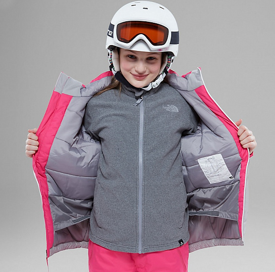 Куртка детская The North Face Snowquest Plus Petticoat Pink - Фото 5 большая