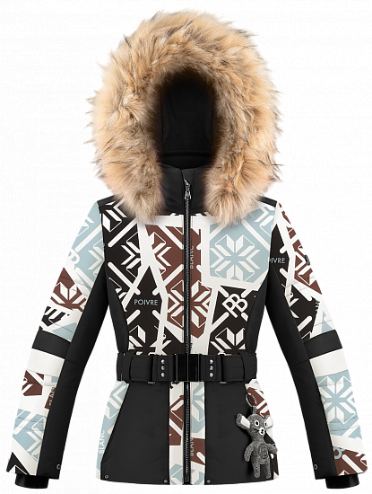Куртка детская Poivre Blanc W24-1003-JRGL Черный/Голубой - Фото 1 большая