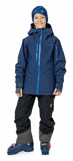 Куртка детская Norrona Lofoten Gore-Tex PrimaLoft Indigo Night - Фото 2 большая