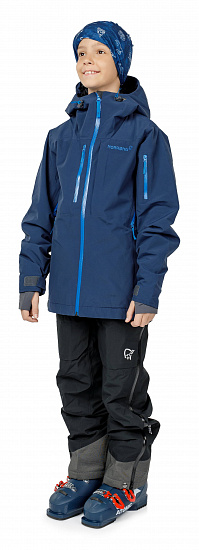 Куртка детская Norrona Lofoten Gore-Tex PrimaLoft Indigo Night - Фото 3 большая