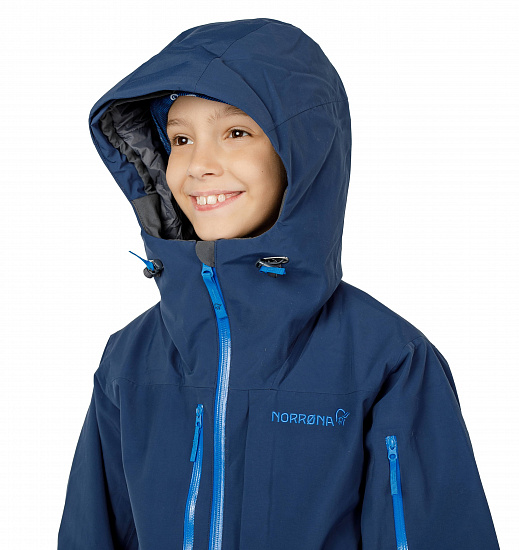 Куртка детская Norrona Lofoten Gore-Tex PrimaLoft Indigo Night - Фото 6 большая