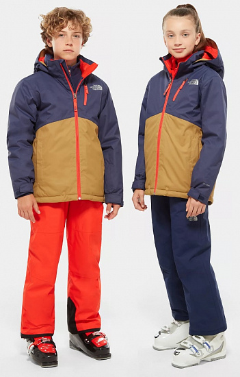 Куртка детская The North Face Snowquest Plus British Khaki - Фото 3 большая