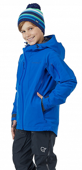 Куртка детская Norrona Lofoten Gore-Tex Primaloft Olympian Blue - Фото 3 большая