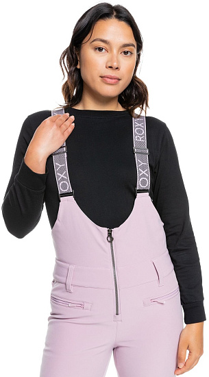 Брюки женские Roxy Summit Bib Dawn Pink - Фото 4 большая