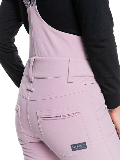 Брюки женские Roxy Summit Bib Dawn Pink - Фото 6 большая