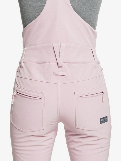 Брюки женские Roxy Summit Bib Dawn Pink - Фото 7 большая