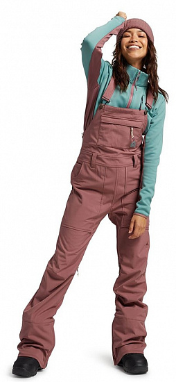 Полукомбинезон женский Burton Avalon Bib Rose Brown - Фото 2 большая