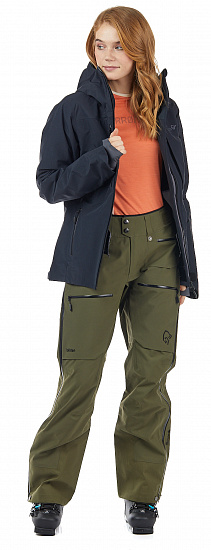 Брюки женские Norrona Lofoten Gore-Tex Pro Olive Night - Фото 5 большая