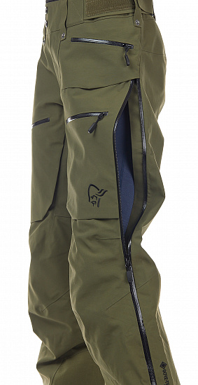 Брюки женские Norrona Lofoten Gore-Tex Pro Olive Night - Фото 11 большая