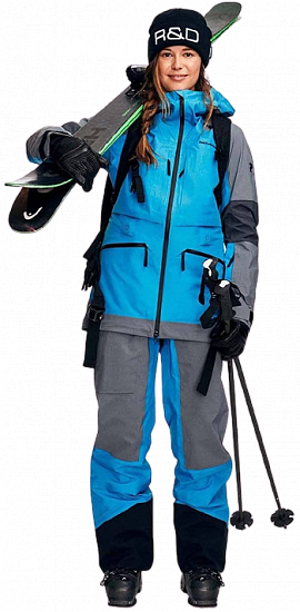 Брюки женские Peak Performance Shielder R&D Scuba Blue-Quiet Gr - Фото 10 большая