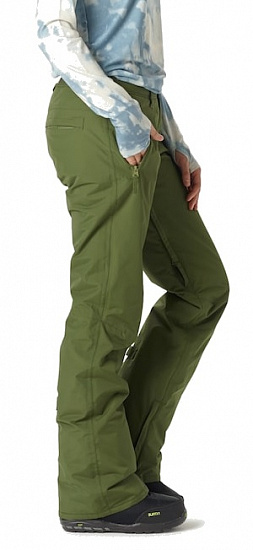 Брюки женские Burton Society Rifle Green - Фото 3 большая