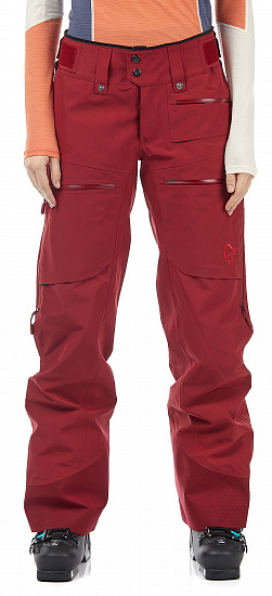 Брюки женские Norrona Lofoten Gore-Tex Insulated Rhubarb - Фото 6 большая