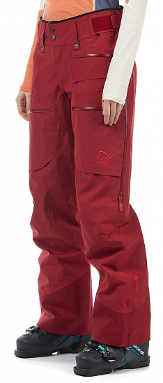 Брюки женские Norrona Lofoten Gore-Tex Insulated Rhubarb - Фото 7 большая