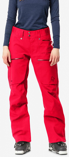 Брюки женские Norrona Lofoten Gore-Tex Pro True Red - Фото 3 большая