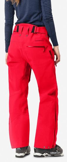 Брюки женские Norrona Lofoten Gore-Tex Pro True Red - Фото 4 большая