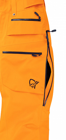 Брюки женские Norrona Lofoten Gore-Tex Insulated Orange Popsicle - Фото 5 большая