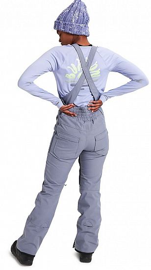 Брюки женские Burton Avalon Bib Folkstone Gray - Фото 4 большая