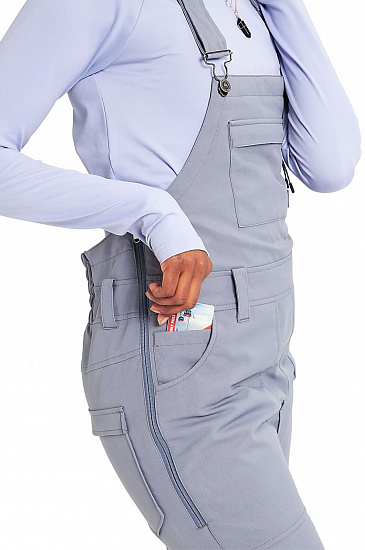 Брюки женские Burton Avalon Bib Folkstone Gray - Фото 7 большая
