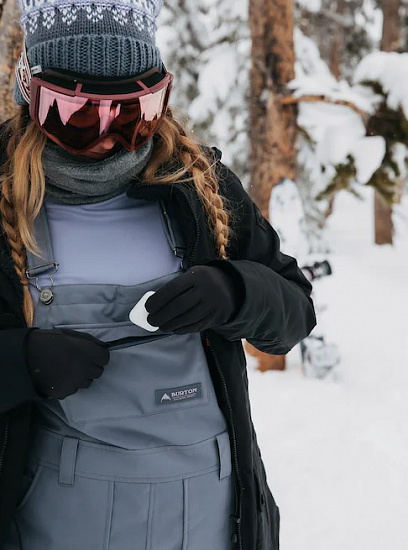 Брюки женские Burton Avalon Bib Folkstone Gray - Фото 9 большая