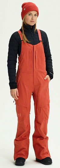 Брюки женские Burton [ak] Gore-Tex 3L Kimmy Bib Hot Sauce - Фото 3 большая