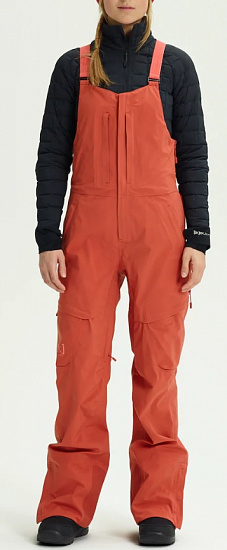 Брюки женские Burton [ak] Gore-Tex 3L Kimmy Bib Hot Sauce - Фото 4 большая