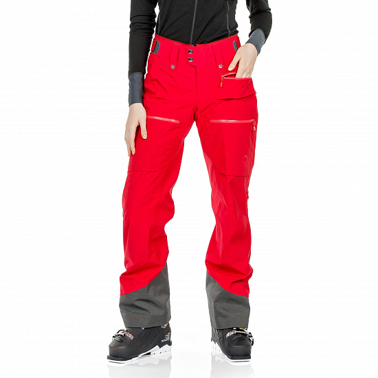 Брюки женские Norrona Lofoten Gore-Tex Insulated Jester Red - Фото 3 большая