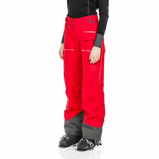 Брюки женские Norrona Lofoten Gore-Tex Insulated Jester Red - Фото 5 большая