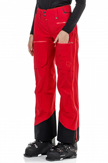 Брюки женские Norrona Lofoten Gore-Tex Pro Jester Red - Фото 7 большая