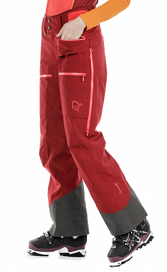 Брюки женские Norrona Lofoten Gore-Tex Insulated Rhubarb - Фото 3 большая
