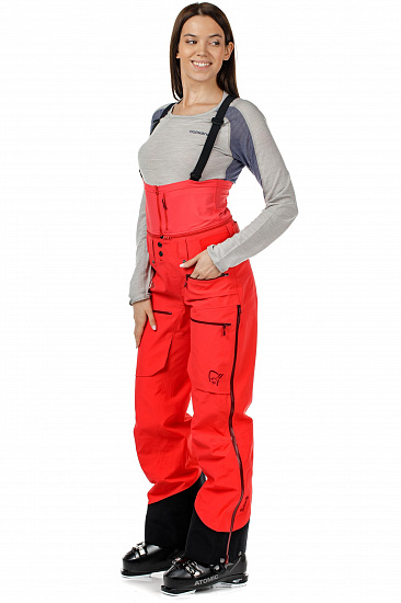 Брюки женские Norrona Lofoten Gore-Tex Pro Crisp Ruby - Фото 3 большая