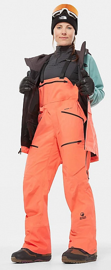 Брюки женские The North Face Purist Bib Radiant Orange - Фото 5 большая