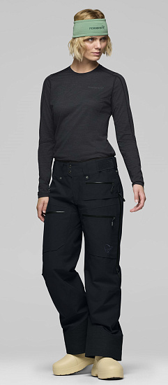 Брюки женские Norrona Lofoten Gore-Tex Insulated Caviar Black - Фото 3 большая