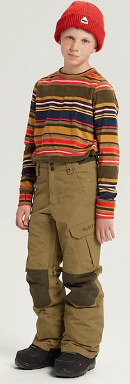 Брюки детские Burton Exile Cargo Martini Olive - Фото 4 большая