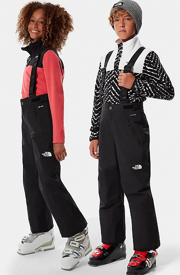 Брюки детские The North Face Snowquest Suspender Plus Tnf Black/Tnf White - Фото 3 большая