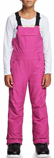Брюки детские Roxy Non Stop Bib Beetroot Pink - Фото 1 большая
