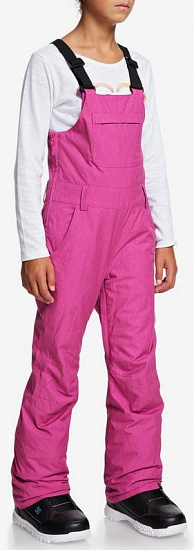 Брюки детские Roxy Non Stop Bib Beetroot Pink - Фото 2 большая