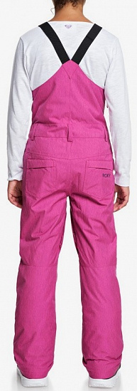 Брюки детские Roxy Non Stop Bib Beetroot Pink - Фото 3 большая