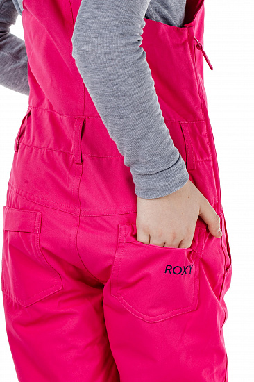 Брюки детские Roxy Non Stop Bib Beetroot Pink - Фото 12 большая