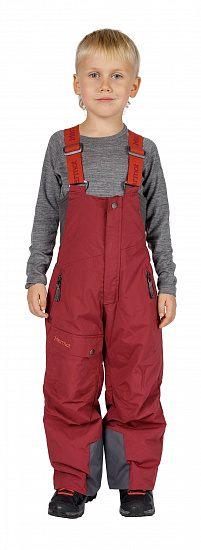 Брюки детские Marmot Boy's Rosco Bib Madder Red - Фото 3 большая