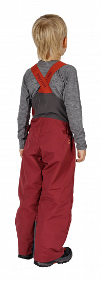 Брюки детские Marmot Boy's Rosco Bib Madder Red - Фото 5 большая