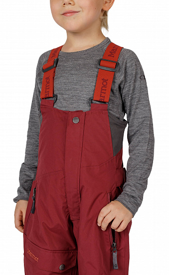 Брюки детские Marmot Boy's Rosco Bib Madder Red - Фото 7 большая