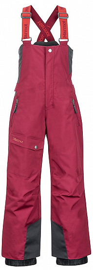 Брюки детские Marmot Boy's Rosco Bib Madder Red - Фото 1 большая